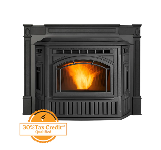 Cast iron pellet insert, classic black
