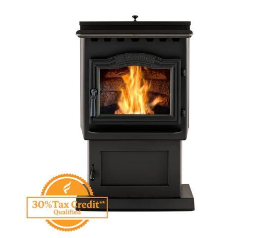 P43-c Pellet Stove - Black with door