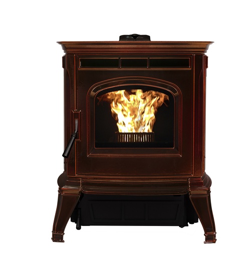 [1-90-777101-14] Absolute43 Pellet Stove - Porcelain Majolica Brown