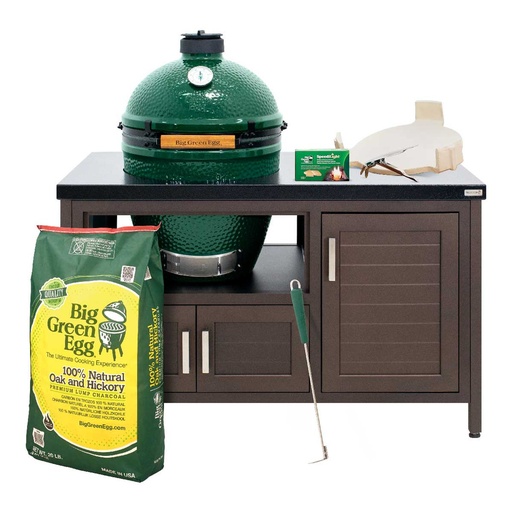 [128386] Large Big Green Egg in 53-inch Modern Farmhouse table Package