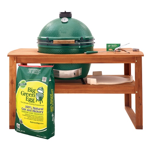 [122865] XLarge Big Green Egg in Acacia Table Package